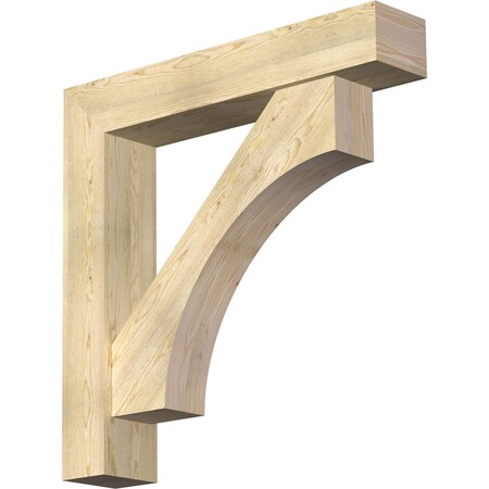 Ekena Millwork Westlake Block Rough Sawn Bracket w/ Offset Brace, Douglas Fir, 8"W x 42"D x 42"H BKT0806X42X42WTL05RDF